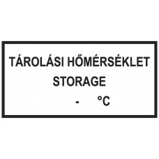 Veszélyes áru szállítás - Tárolási hőmérséklet - storage - (beírható számokkal)
